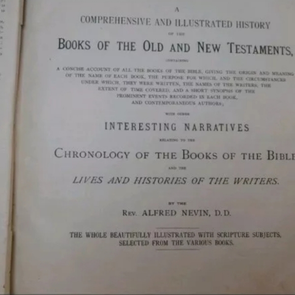 1869 RARE HOLY BIBLE; Comprehensive & Illustrative - Picture 5 of 8